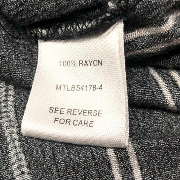 🌺 Vixbe Thompkins 3/4 Sleeve Roll Tab Button Down Tie Front Stripe Shirt Size S - Picture 7 of 9